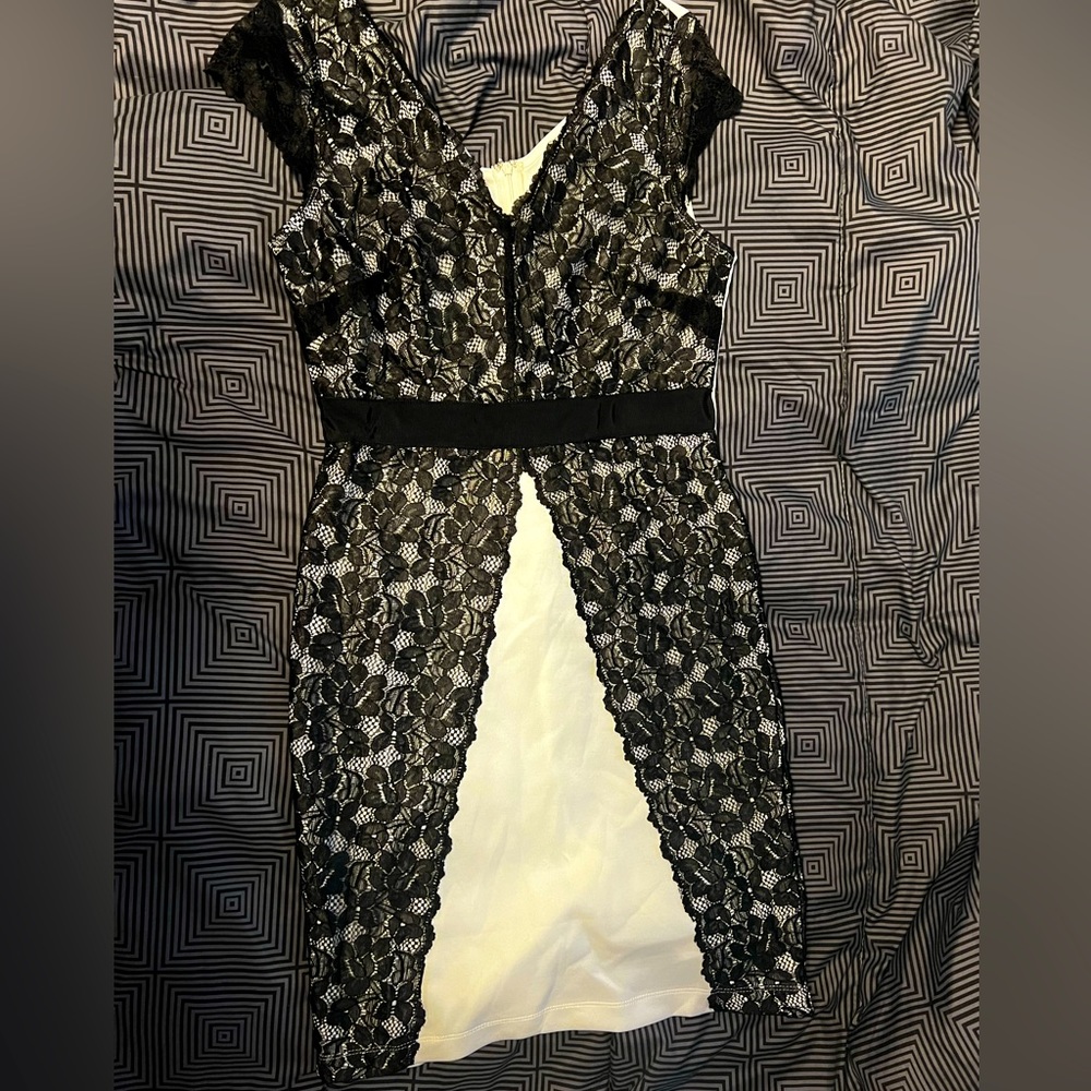 Black and White Holiday Dress